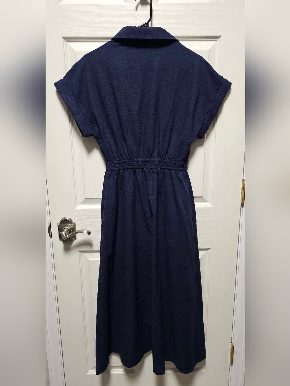 Baltic Born Navy Button-Front Midi Dress - Picture 2 of 10